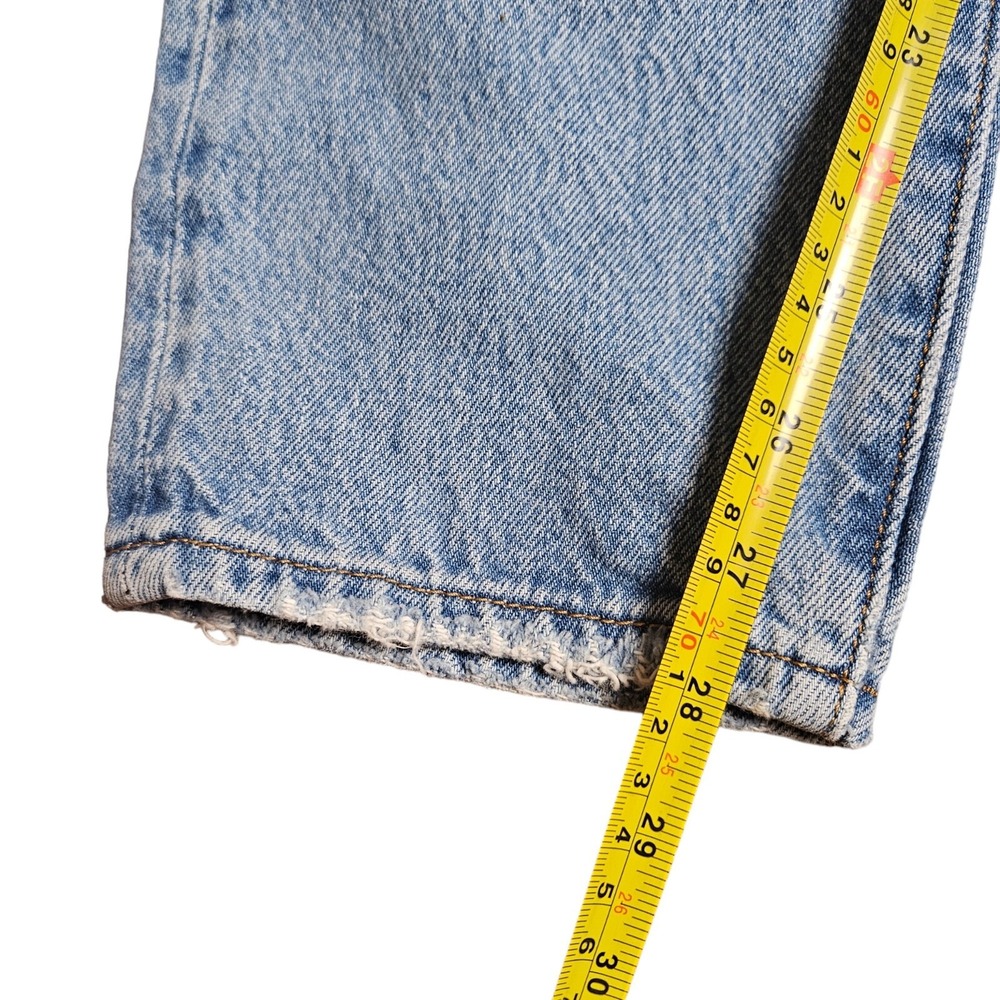 Levi's Premium Wedgie Jeans Womens Blue Ripped Button Fly‎ Denim W28 L28 - Picture 8 of 13